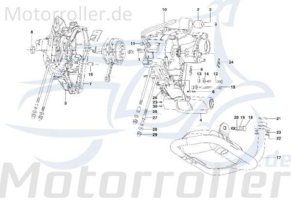 Schraube Kreidler STAR Deluxe 4S 125 Scooter 4Takt SF514-0171 Motorroller.de Bundschraube Maschinenschraube Flanschschraube Flansch-Schraube Moped