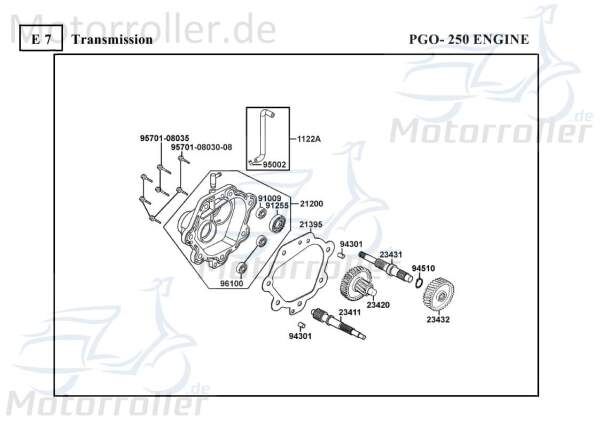 PGO Bugrider 150 Getriebdeckeldichtung 50ccm 2Takt 21395-KHE7-900.0 Motorroller.de PGO 50ccm-2Takt Buggy Ersatzteil Service Inpektion Direktimport