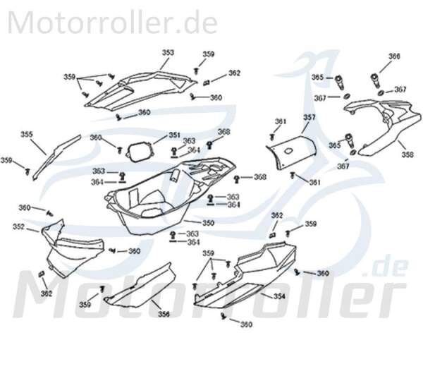 Kreidler Florett 2.0 50 City Heckverkleidung 50ccm 2Takt 83500-F22-9000 Motorroller.de rechts grün Seitenteil Seitenverkleidung Seitenabdeckung links