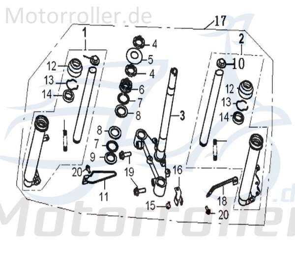 Gabelbrücke mit Gabeldorn 31mm CQJ-43100BMBT003