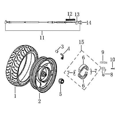 Feder für Bremsbeläge Schwingungsdämpfer 2100403-6