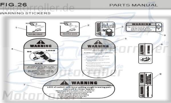 Tongjian Aufkleber Achtung (Handbremse) Dekor 9.090.008