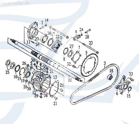 Rex Quad 250 Nadellager Rollenlager ATV 233ccm 4Takt 79711 Motorroller.de Rollen-Lager Walzenlager Kolbenbolzenlager Nadel-Lager 1E40QMB UTV Service