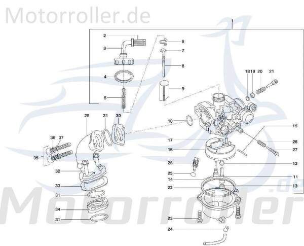 Kreidler STAR Deluxe 4S 125 Feder 125ccm 4Takt C-2771420/10 Motorroller.de Schwingungsdämpfer Dämpfung Ausgleichsfeder Abfederung Masseausgleich LML