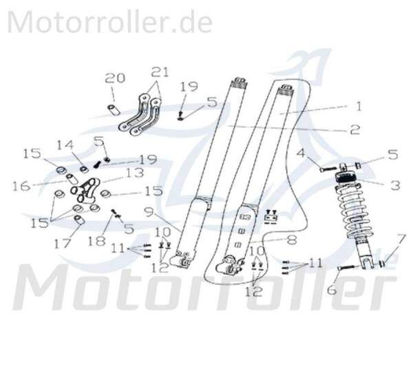 Kreidler Supermoto 125 WK1SM Gabelholm Federbein rechts 730860 Motorroller.de Stoßdämpfer Gabelbein Gabelstrebe Stoß-Dämpfer Gabel-Holm