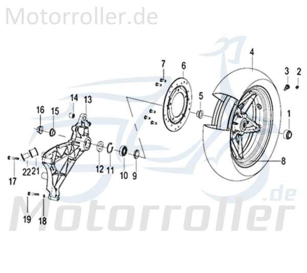 Kreidler Insignio 125 2.0 Buchse Gummi 125ccm 4Takt 750247 Motorroller.de Hülse Distanzhülse Lagerbuchse Distanz-Hülse Distanzbuchse Passhülse Scooter