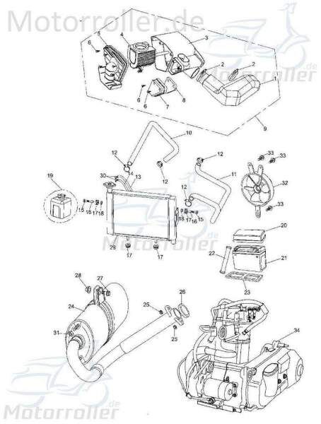 Schlauchklemme Spannring Tongjian Buggy Schelle 250ccm 4Takt Motorroller.de Clip Klemmschelle Schlauchbinder Klemm-Schelle Schlauch-Schelle Ersatzteil