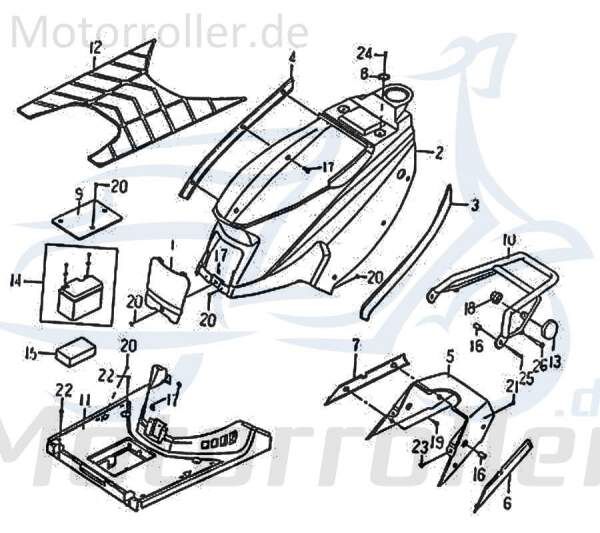 Sechskantschraube Rex Flash 50 Halter Halterung Scooter 79264 Motorroller.de Befestigung Flachkopfschraube Sechskant-Schraube Bundschraube 50ccm-2Takt