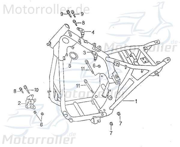 SMC Bundschraube M8x88mm Rex Chopper 125 125ccm 4Takt Motorroller.de Maschinenschraube Flanschschraube Flansch-Schraube Maschinen-Schraube Motorrad