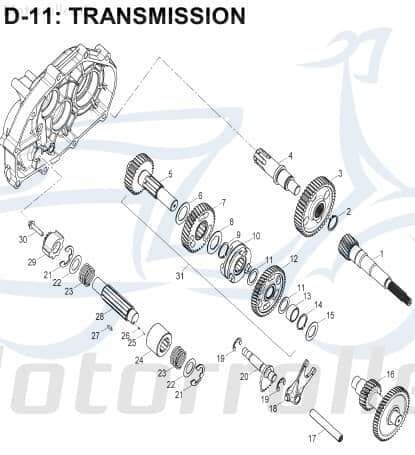 Adly Cat 125 Antriebswelle Achse 125ccm 4Takt 23411-120-000 Motorroller.de Getriebeeingangswelle Antriebsachse Ausgangswelle Getriebeausgangswelle