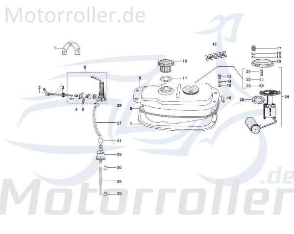 Dichtscheibe 125ccm 4Takt Kreidler STAR Deluxe 4S 125 720334 Motorroller.de Dicht-Ring Distanz-Scheibe Dicht-Scheibe 125ccm-4Takt Scooter Moped