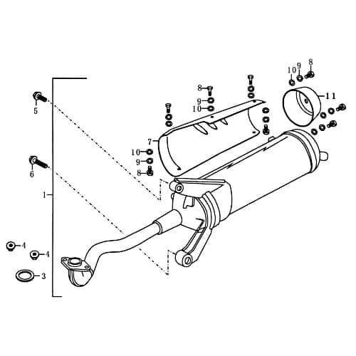 Hintere Auspuffblende FIG 11C-11 FIG-11C-11