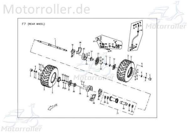 Schutzabdeckung Verkleidung Kappe PGO X2407510000