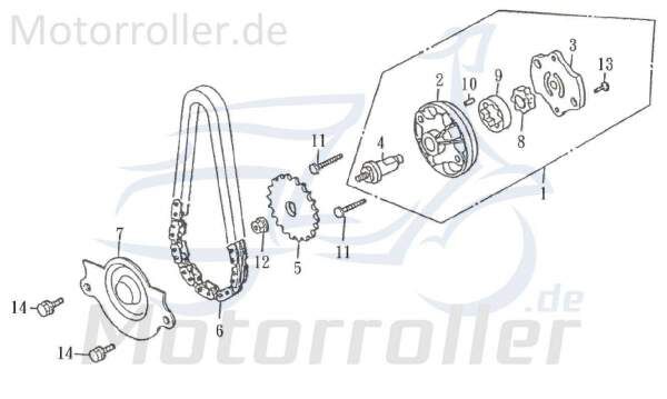 Kreidler F-Kart 170 Ölpumpe 170ccm 4Takt 13111-KAI-00 Motorroller.de Öl-Pumpe Oil-Pump Oil-Pumpe Oilpumpe 170ccm-4Takt Ersatzteil Service Inpektion