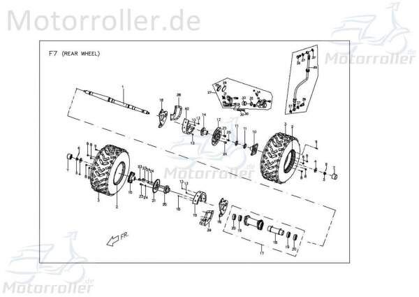 PGO Halter Schutzabdeckung links schwarz X-Rider 90 Quad ATV X2407500600 Motorroller.de Halterung Haltebügel Halteblech Halte-Blech Halte-Bügel UTV