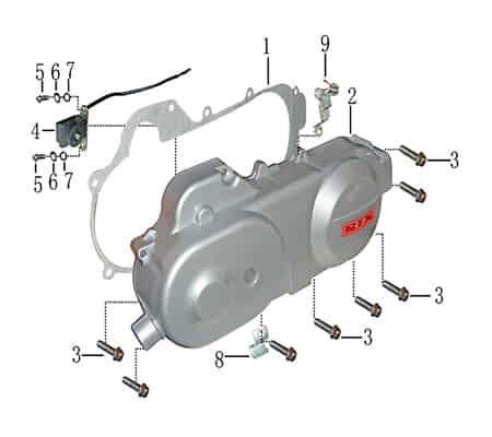 Halter Bremszug Befestigung ZXMCO E0501-001-50QT