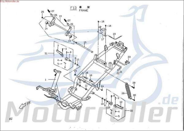 PGO Druckfeder TR3 50 Mofa Spiralfeder Druck-Feder E1486050000 Motorroller.de Spiral-Feder Springfeder Kompressionsfeder Dreiradroller Big Max 90