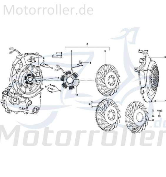 Schraube Kreidler STAR Deluxe 4S 125 Maschinenschraube 720570 Motorroller.de Bundschraube Flanschschraube Flansch-Schraube Maschinen-Schraube Scooter