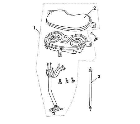 Tachometer Rex RS125 Tacho Roller 83060 Motorroller.de Geschwindigkeitsmesser Geschwindigkeitsanzeige Kreidler Florett RMC 125