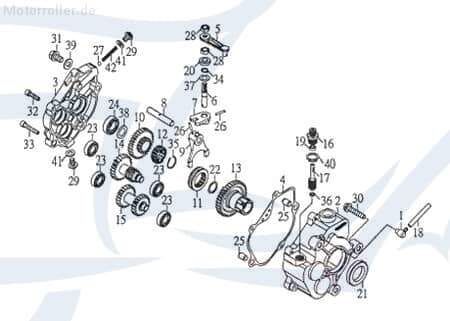 Rex Quad 50 Gehäuse Hülle Umbauung 50ccm 2Takt 15611-SK9-00 Motorroller.de Minarelli liegend ATV UTV Ersatzteil Service Inpektion Direktimport