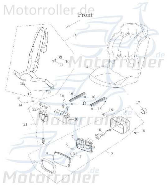 Adly Gurtsicherung 7/16x25Zoll GK 125 7/16""*25 125ccm 4Takt Motorroller.de 125ccm-4Takt Buggy Ersatzteil Service Inpektion Direktimport