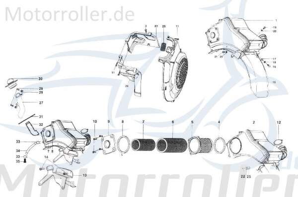 Gummitülle Kreidler LML Star 4 200 Schaltung Scooter 721110 Motorroller.de Gummiaufnahmestutzen 200ccm-4Takt STAR Deluxe 4S 200 Moped Ersatzteil