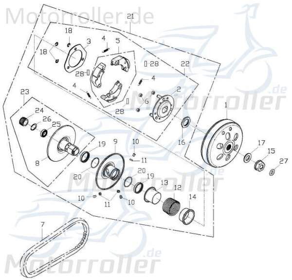 Adly Rückholfeder Kupplung GK 125 Zugfeder Buggy 125ccm 4Takt Motorroller.de Spannfeder 152QMI Ersatzteil Service Inpektion Direktimport