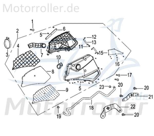 Kreidler Insignio 125 2.0 Ausgangsstutzen 125ccm 4Takt 49005T740001 Motorroller.de Luftfilter Luftansaugfilter 125ccm-4Takt Scooter Qingqi Ersatzteil