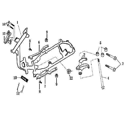 Bundschraube M10x70mm Jonway Jigger 50 City 9050610070-5 Motorroller.de Maschinenschraube Flanschschraube Flansch-Schraube Maschinen-Schraube Scooter