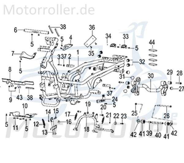 Kreidler Insignio 125 2.0 Abstandsrohr 125ccm 4Takt 750306 Motorroller.de Abstandsbuchse vorn 125ccm-4Takt Scooter Qingqi Ersatzteil Service Inpektion