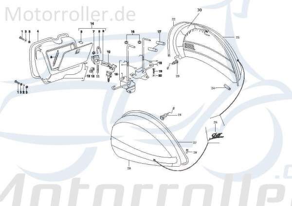 Kreidler STAR Deluxe 4S 200 Hitzeschutz 200ccm 4Takt SF521-0854 Motorroller.de Hitzeschild Hitzeblech Hitze-Schutz Hitze-Blech Hitze-Schild Scooter