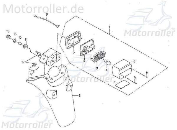 Halterung / Fassung Rückleuchte Motorrad 93273