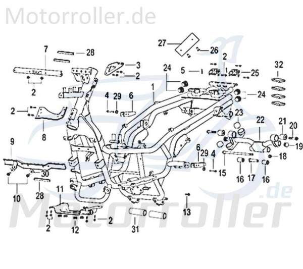 Montageplatte Fussraumverkleidung Motorroller 750322