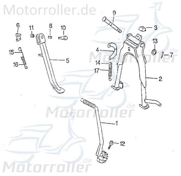 SMC Chopper 125 Seitenständerfeder 125ccm 4Takt 97506-14055-B Motorroller.de innen Rückholfeder Quad 250 Mokick Ersatzteil Service Inpektion