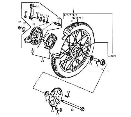 Distsanzhülse 89707 für 125ccm 4Takt