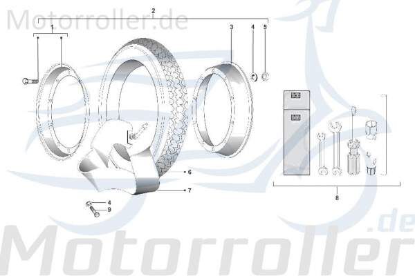 Felge äusserer Teil Werkzeug Motorroller SF562-2005/A