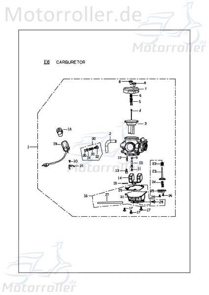 PGO Gasschieber G-Max 150 Vergasermembran 14029232201 Motorroller.de Vergaserschieber Vergaser-Membrane Vergasermembrane Vergaser-Schieber