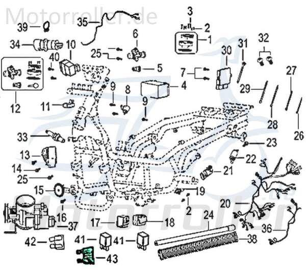 Kreidler Insignio 125 2.0 Controller 125ccm 4Takt 94400N140000 Motorroller.de Steuerung Kontrollelement Steuerelement Bedinelement 125ccm-4Takt Qingqi