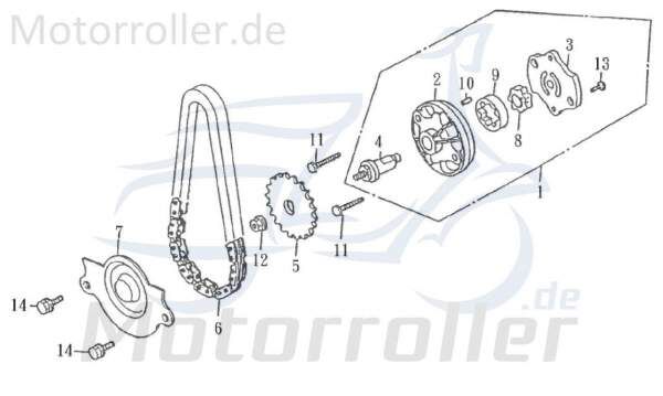 Kreidler F-Kart 170 Ölpumpe 170ccm 4Takt 13100-KAI-00 Motorroller.de Öl-Pumpe Oil-Pump Oil-Pumpe Oilpumpe 170ccm-4Takt Ersatzteil Service Inpektion