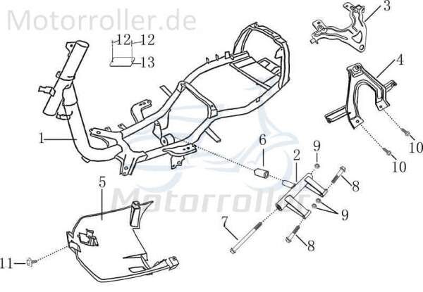 Rex RS Classic 50 Halter Befestigung 50ccm 4Takt 1030707-1 Motorroller.de Halterung Haltebügel Halteblech Halte-Blech Halte-Bügel 50ccm-4Takt Scooter