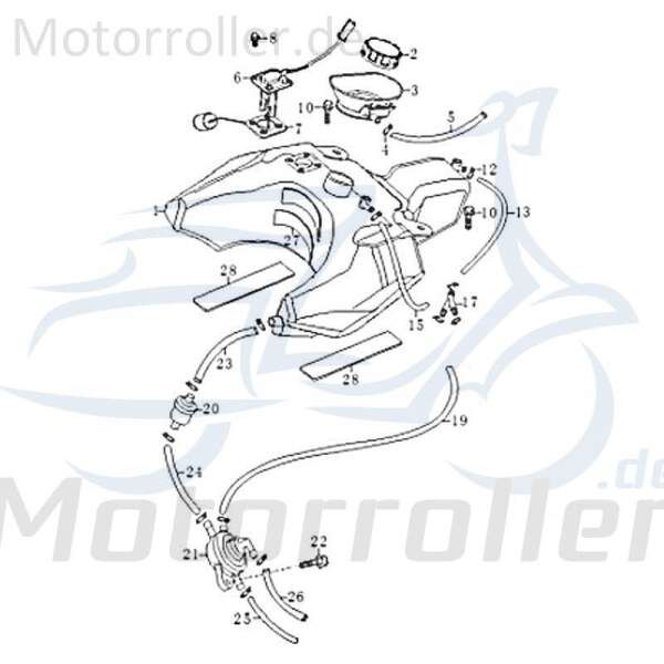 Jonway RMC-G 50 Schlauch Gummischlauch 50ccm 2Takt 83536 Motorroller.de Leitung Zuleitung Plastikschlauch Ableitung 50ccm-2Takt Scooter Ersatzteil