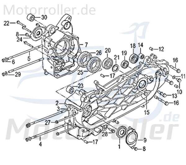 Kreidler Insignio 125 2.0 Führungshülse 125ccm 4Takt 750078 Motorroller.de Führungsbuchse Arretierhülse Arretierbuchse Führungs-Buchse Führungs-Hülse