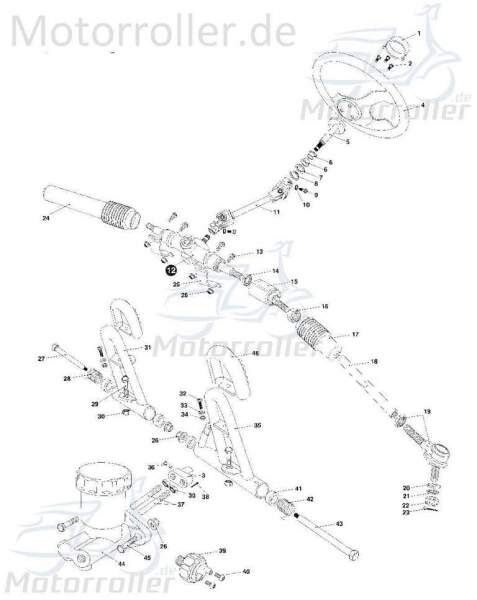 Bundschraube M8x1.25mm Tongjian Flanschschraube 150ccm 4Takt Motorroller.de Maschinenschraube Flansch-Schraube Maschinen-Schraube Bund-Schraube Buggy