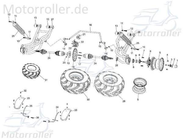 Zentrierarm Tongjian Strassenbuggy 250 Sport 250ccm 4Takt Motorroller.de links Straßenbuggy 250 Ersatzteil Service Inpektion Direktimport