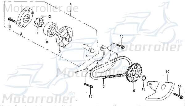 Ölpumpenwelle Welle Ölpumpe Tongjian Strassenbuggy 250 152MI-071001 Motorroller.de Eppella ECM TBM Twister Hammerhead Wangye Kasea Buggy