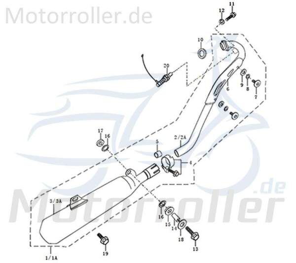 Kreidler DICE GS/SM 125i Krümmerrohr 781036 Auspuffkrümmer Auspuffrohr Motorrad Original