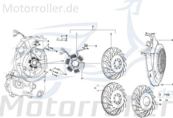 Schraube 5x12mm Kreidler STAR Deluxe 4S 125 Scooter C-4706727 Motorroller.de Bundschraube Maschinenschraube Flanschschraube Flansch-Schraube Moped