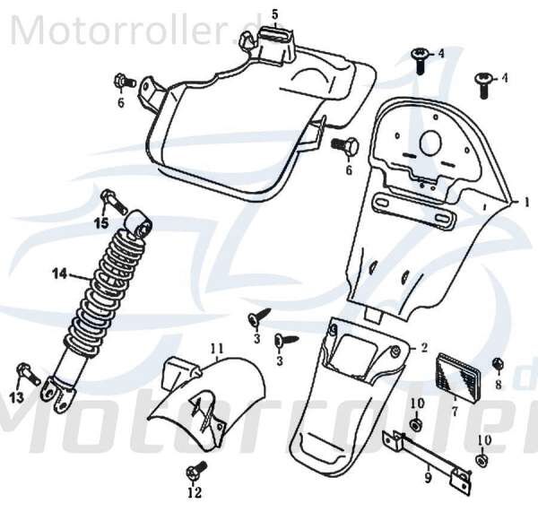 Bundschraube M10x30mm Rex RS700 Flanschschraube 50ccm 4Takt Motorroller.de Maschinenschraube Flansch-Schraube Maschinen-Schraube Bund-Schraube