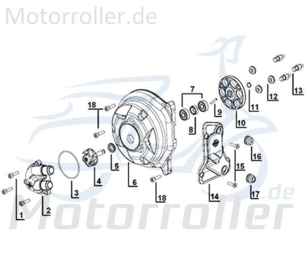 Kreidler Galactica 3.0 LC 50 DD Gummitülle 50ccm 2Takt 14153-ES5B-9000 Motorroller.de Gummiaufnahmestutzen Minarelli liegend Scooter Ersatzteil