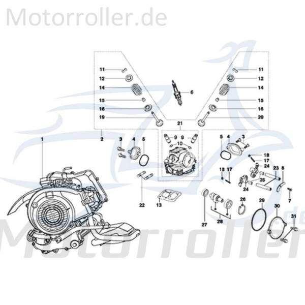 Kontermutter Kreidler STAR Deluxe 4S 125 Flanschmutter 720423 Motorroller.de Sechskantmutter 125ccm-4Takt Scooter STAR Deluxe 4S 200 Moped Ersatzteil